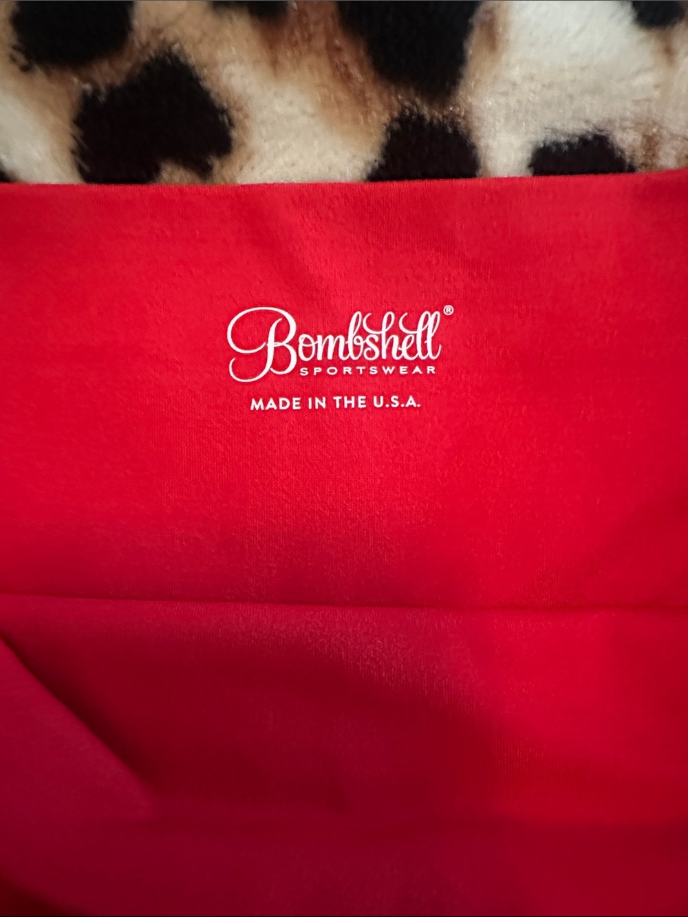 Bombshell Sportswear Red Athletic Shorts with White Trim - Picture 2 of 4